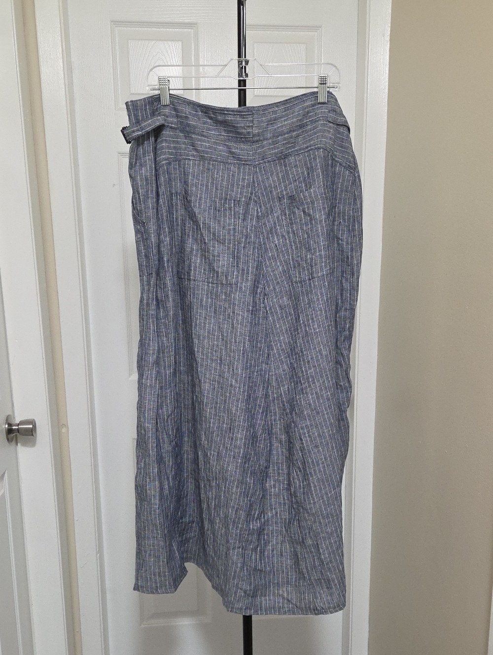 XL Max Studio Blue Pinstripe Maxi Skirt - Picture 6 of 7